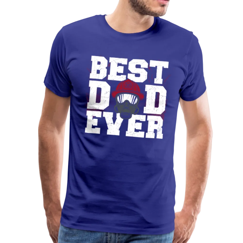 Best Dad Ever Firefighter Men's Premium T-Shirt (CK1849)
