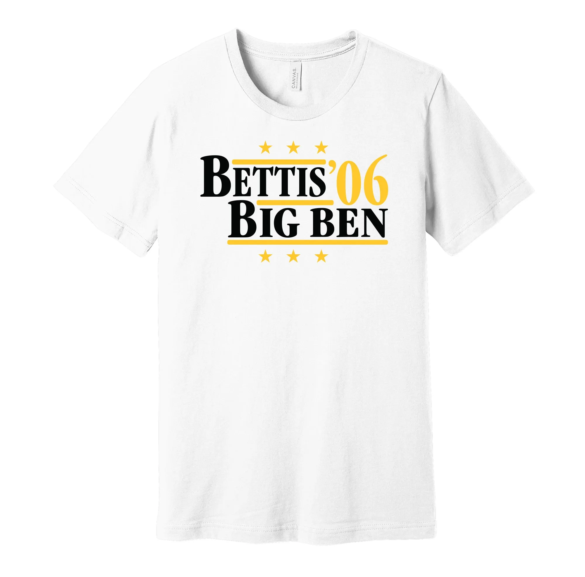 Bettis & Big Ben '06 - Pittsburgh Pennsylvania Legends Political Campaign Parody T-Shirt - Hyper Than Hype Shirts