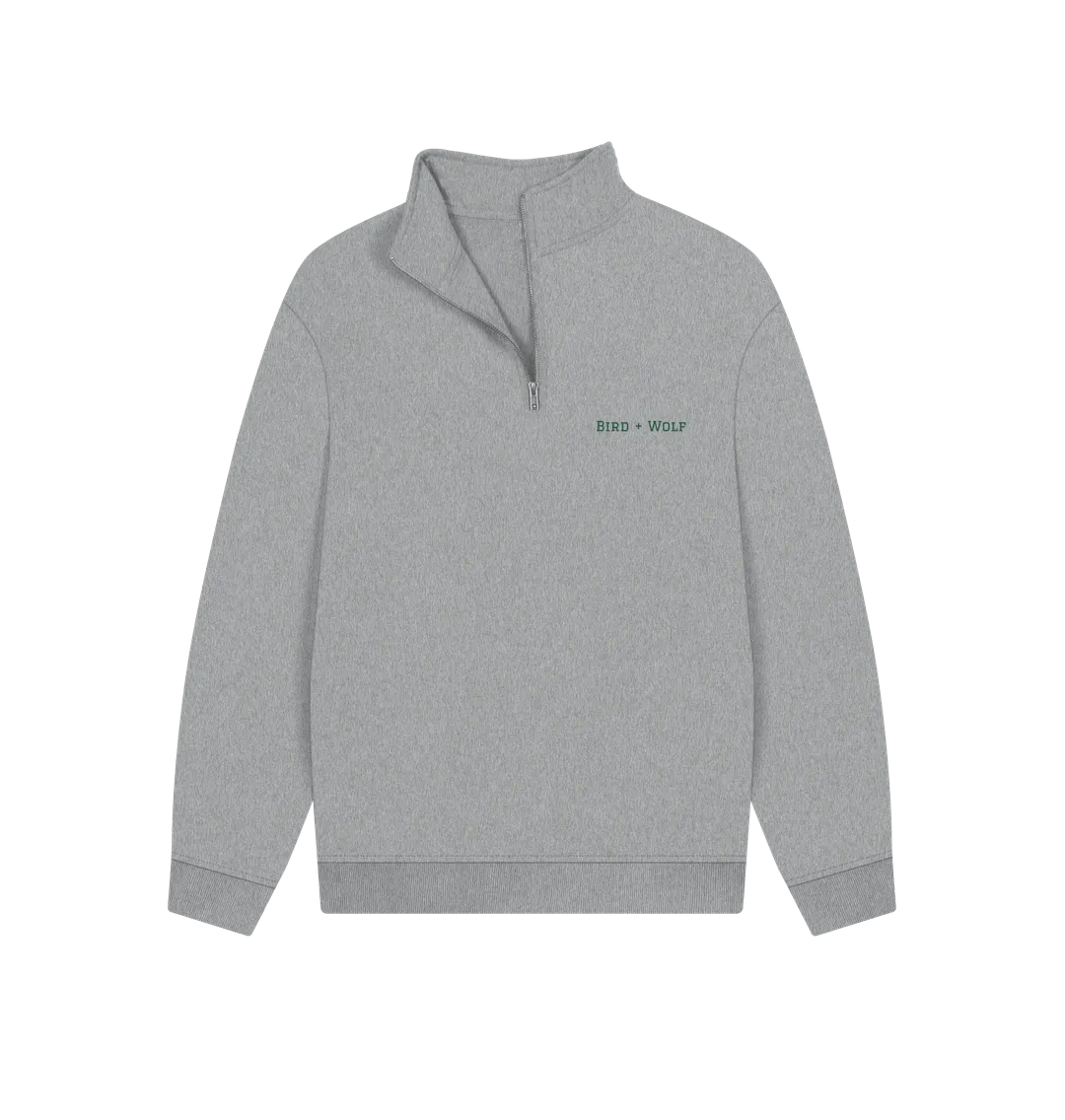 Bird   Wolf Quarter Zip Cosy Sweatshirt (Gender Neutral)