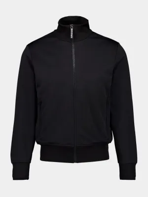 Black Curved Logo Track Jacket