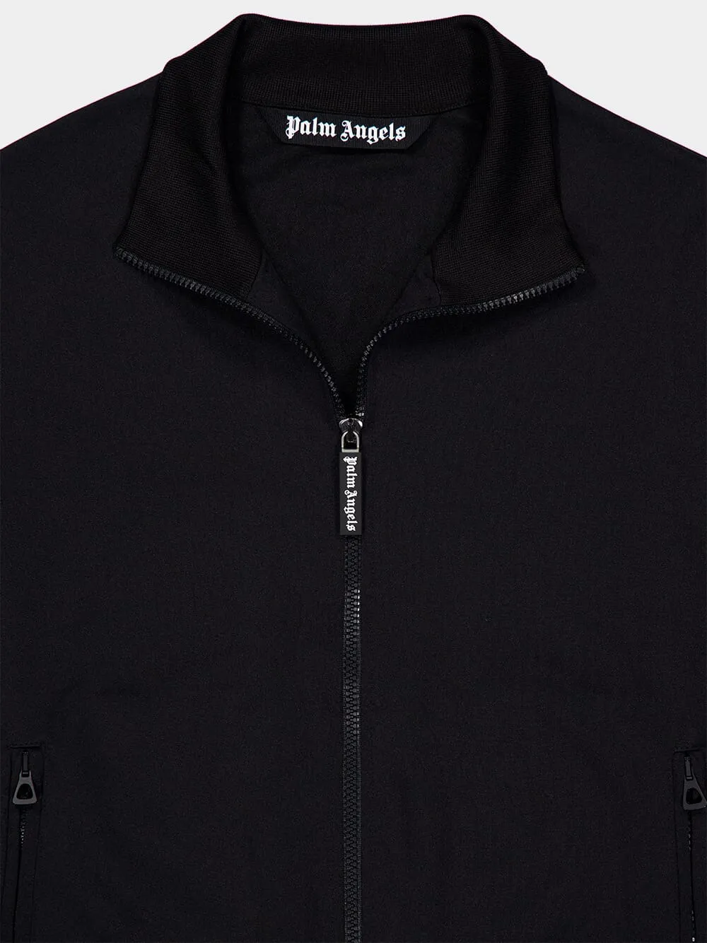 Black Curved Logo Track Jacket