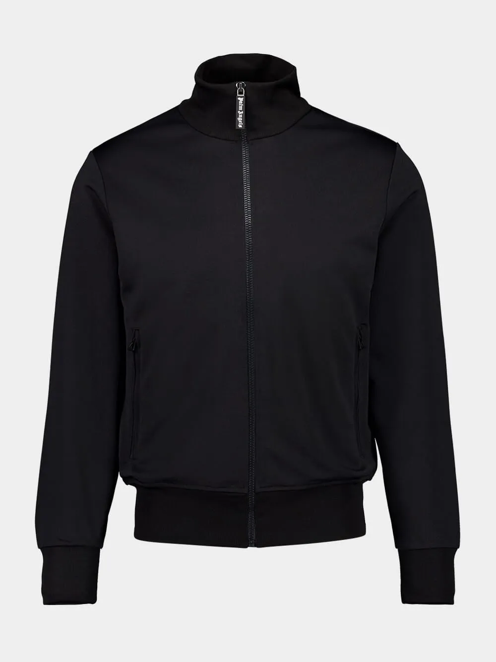 Black Curved Logo Track Jacket