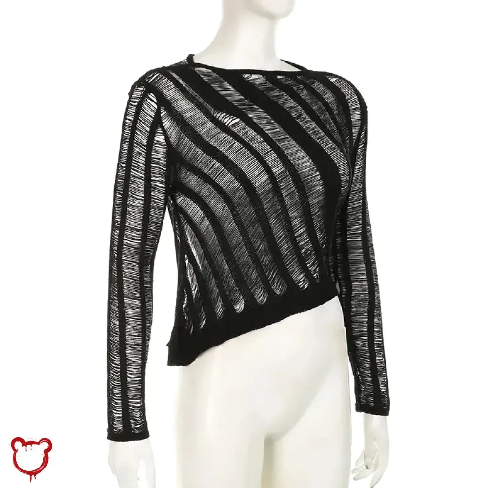 Black Ripped Sweater