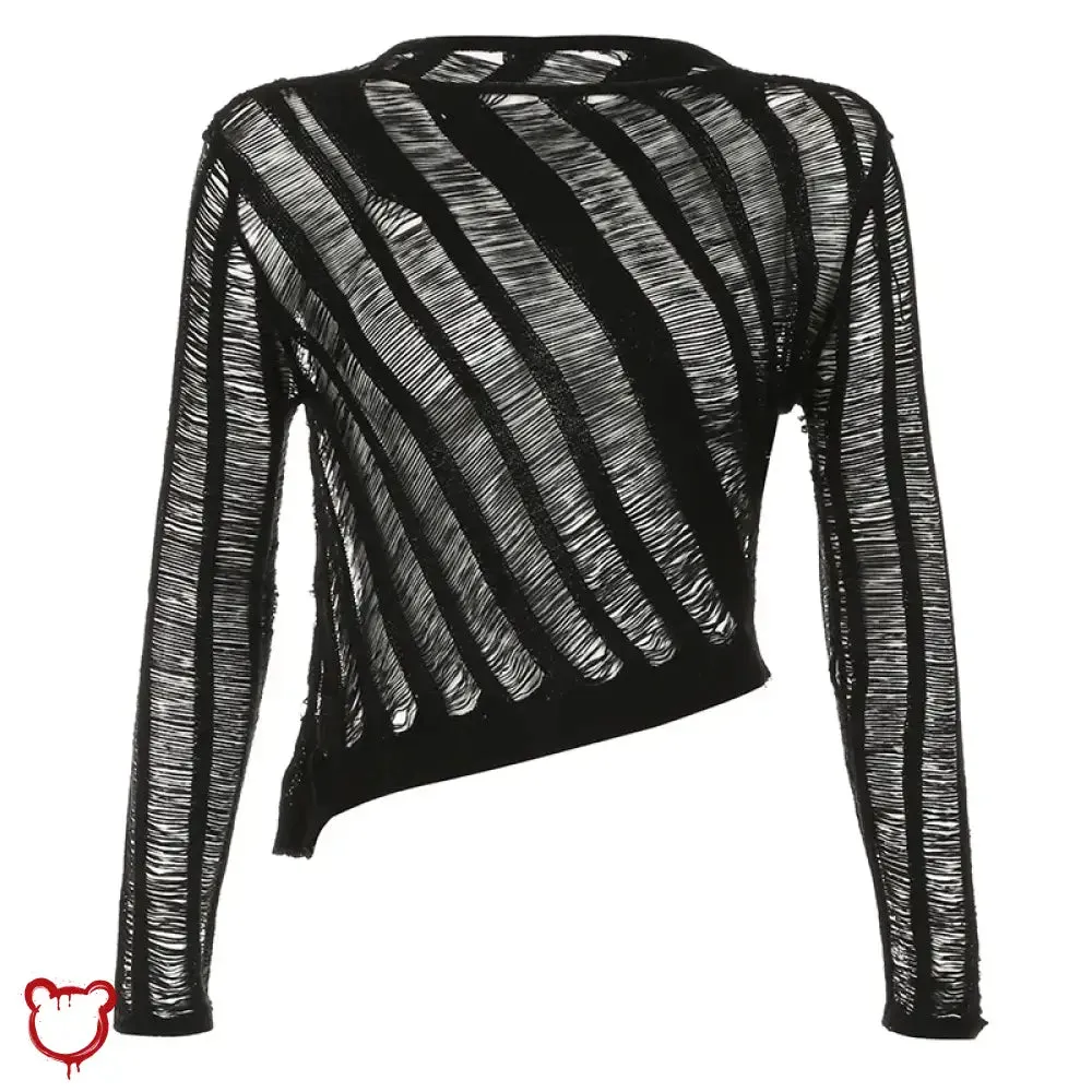 Black Ripped Sweater