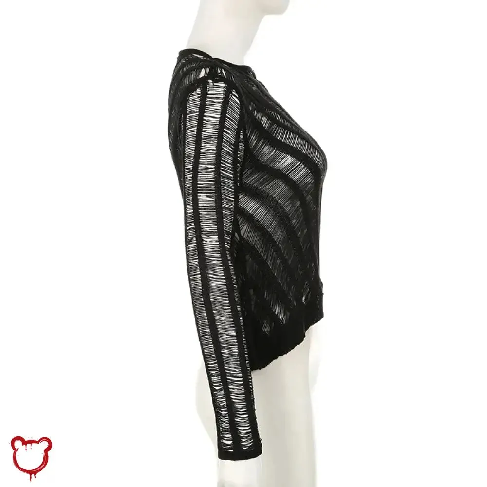 Black Ripped Sweater