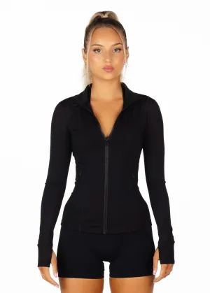 Black Structured 'Mom' Jacket