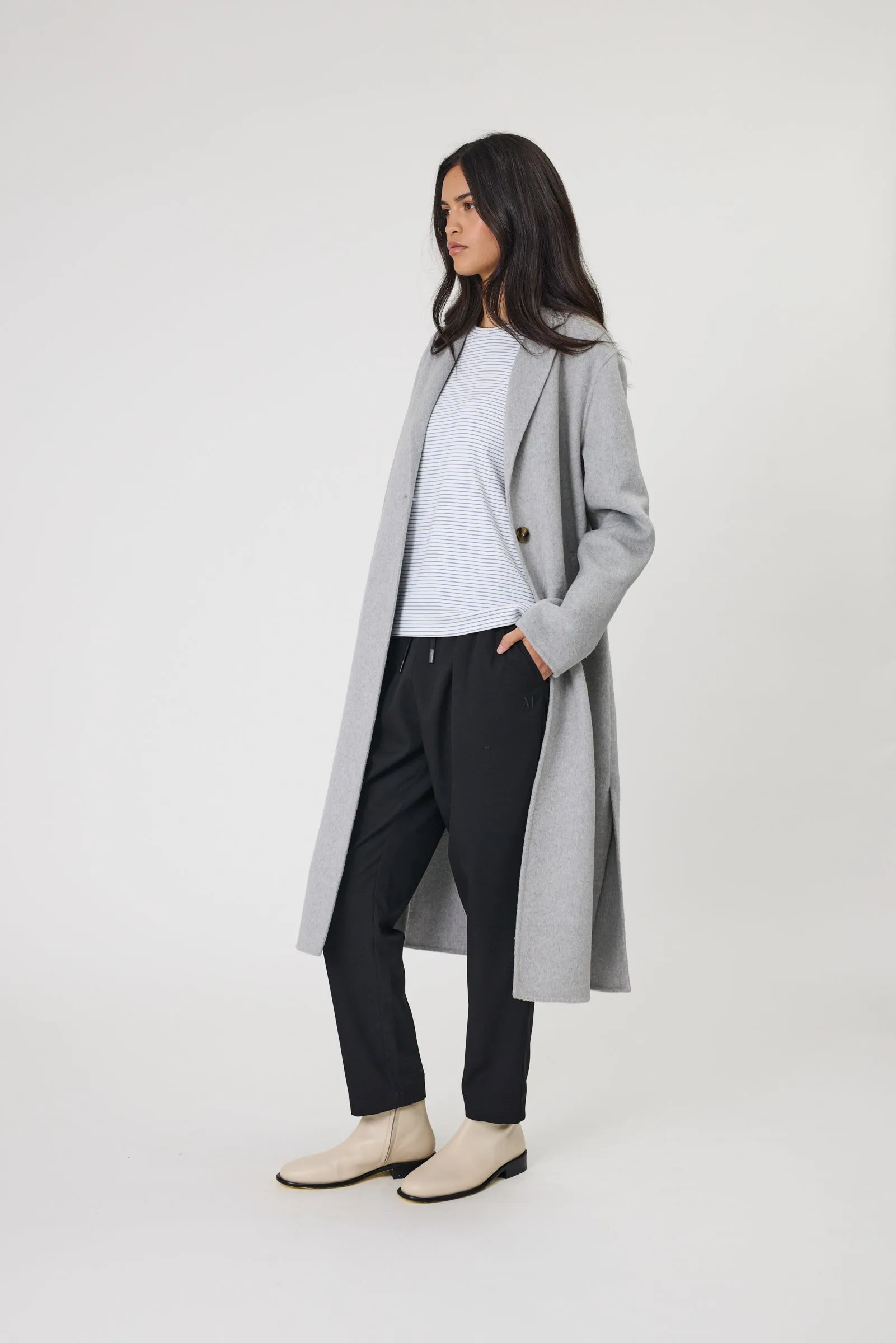 Blaze Wool Coat - Grey Marle