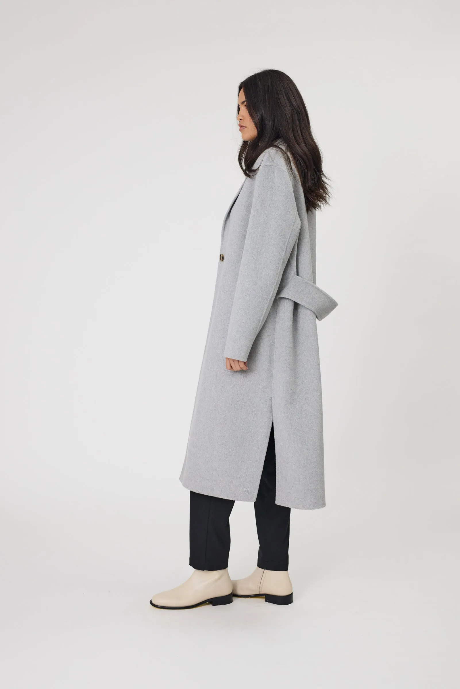Blaze Wool Coat - Grey Marle