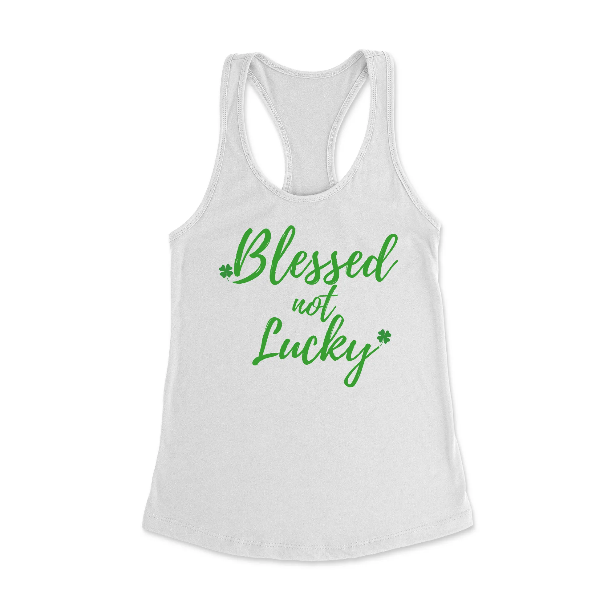Blessed Not Lucky Racerback Tank
