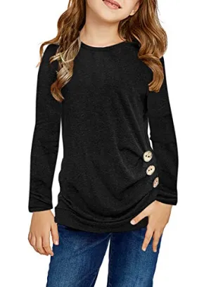 Blibea Girls Black Long Sleeve Tunic Top - Size 10-11
