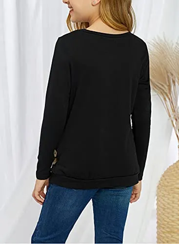 Blibea Girls Black Long Sleeve Tunic Top - Size 10-11