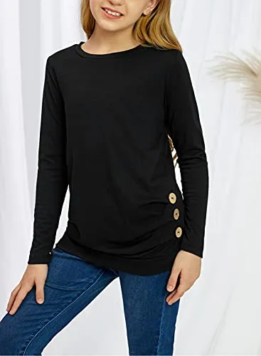 Blibea Girls Black Long Sleeve Tunic Top - Size 10-11