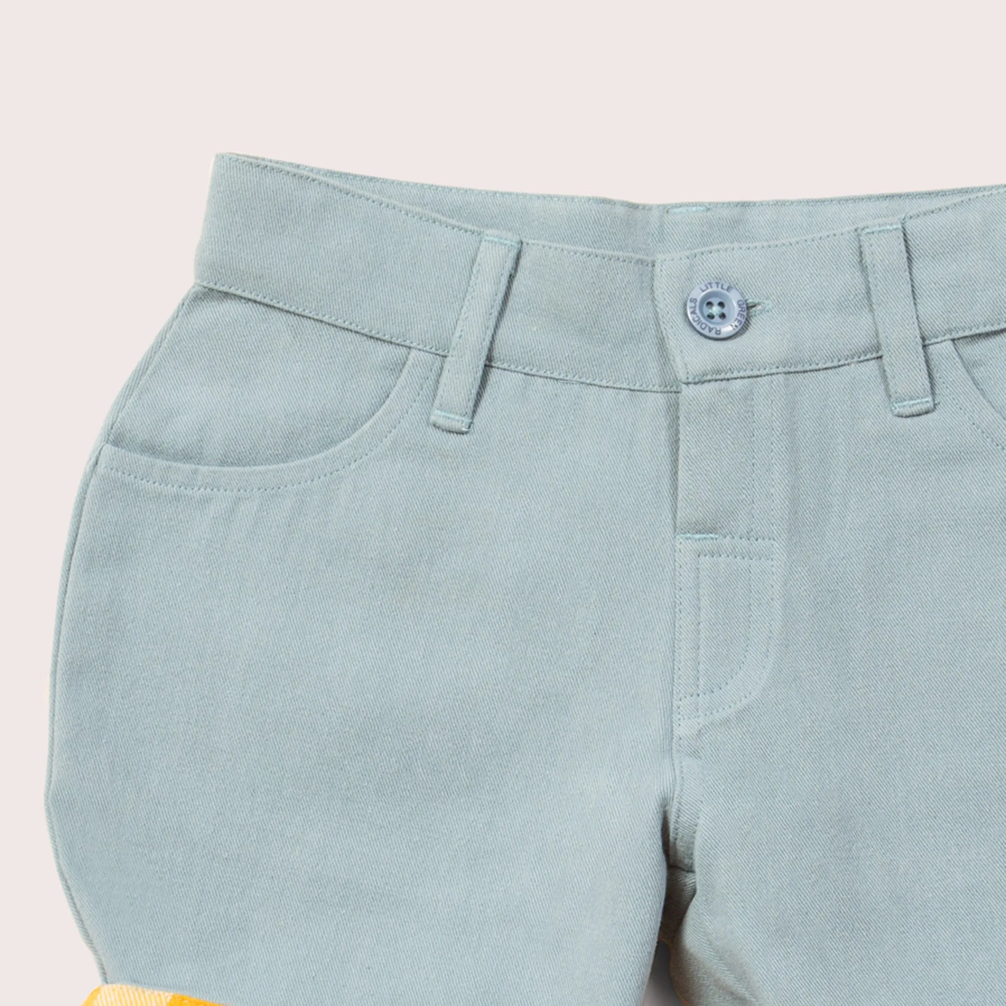 Blue Twill Turn Up Sunshine Shorts