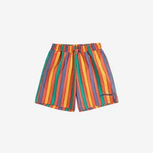 Bobo Choses - Multicolour stripe swim board shorts
