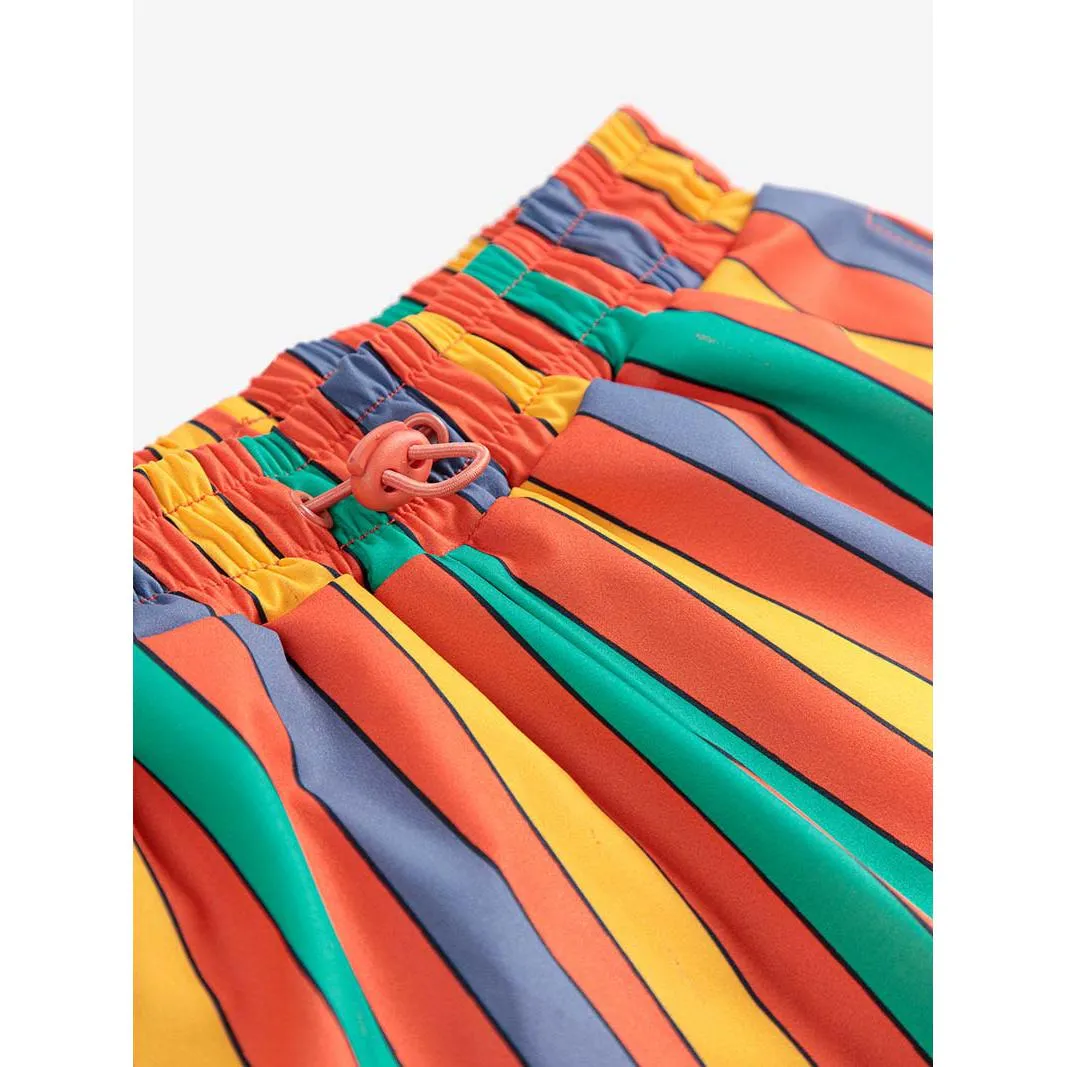 Bobo Choses - Multicolour stripe swim board shorts