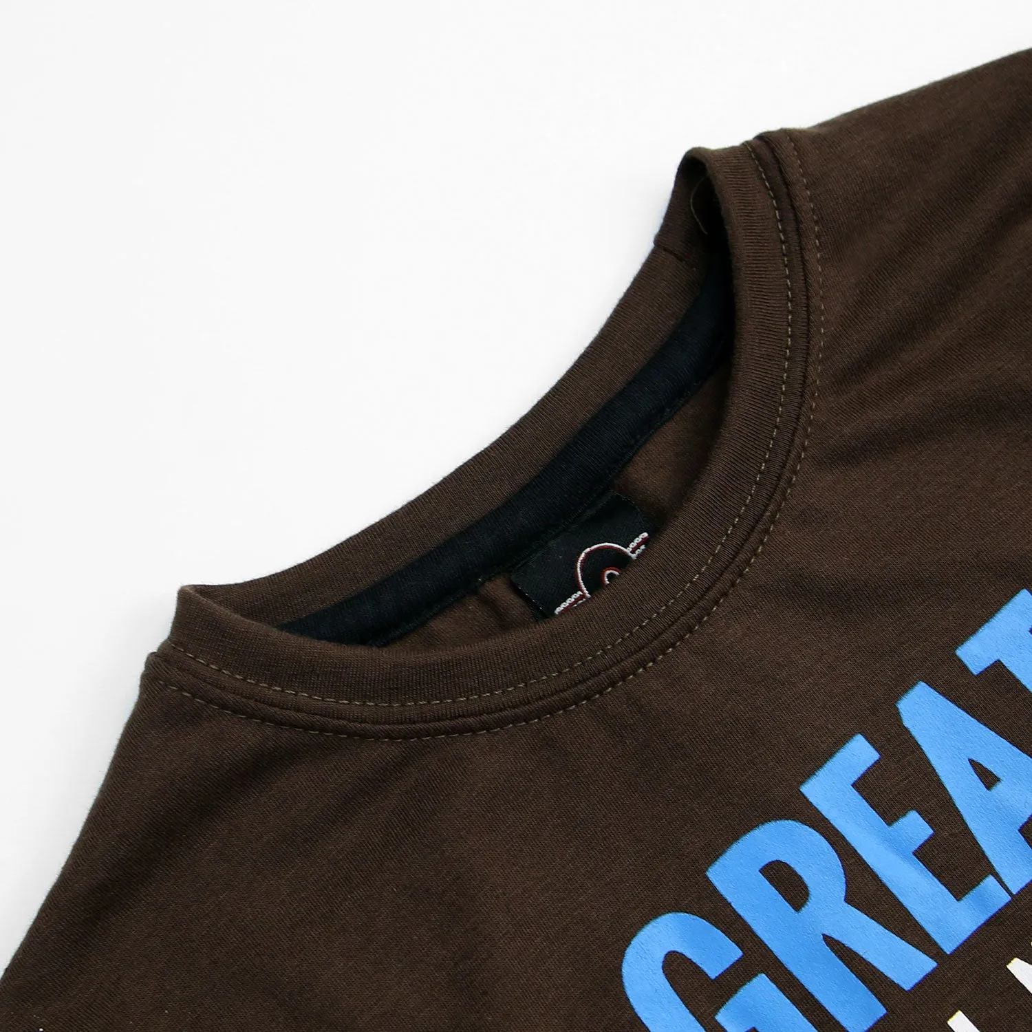 Boys Soft Cotton Printed Brown T-Shirt