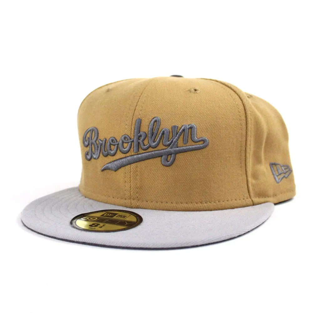 Brooklyn Dodgers New Era 59Fifty Fitted Hat (Wheat Gray)
