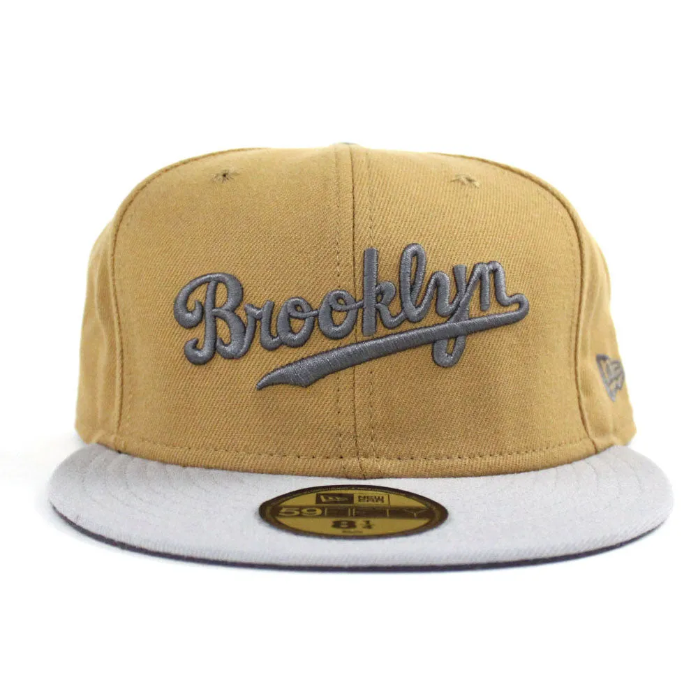 Brooklyn Dodgers New Era 59Fifty Fitted Hat (Wheat Gray)
