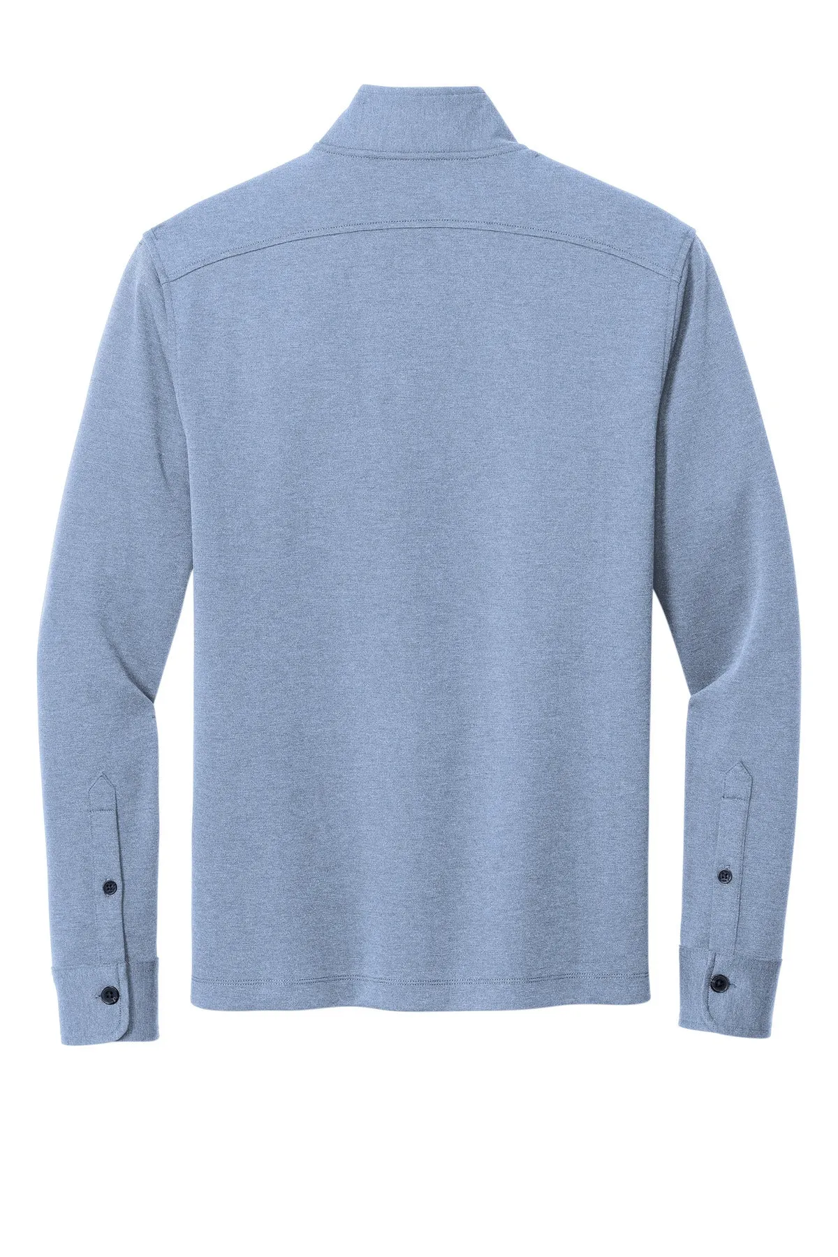 Brooks Brothers Mid-Layer Stretch 1/2-Button BB18202 Aegean Blue Heather