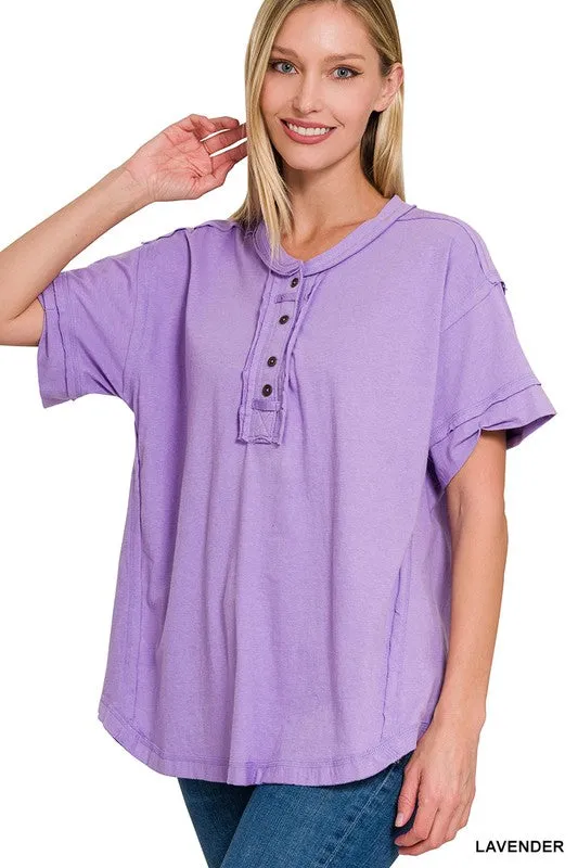 Brushed Soft Henley Tee