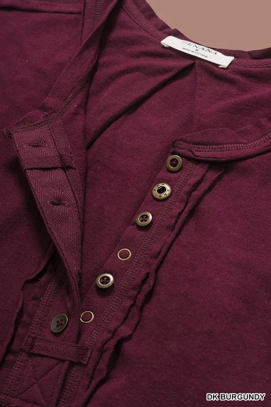 Brushed Soft Henley Tee