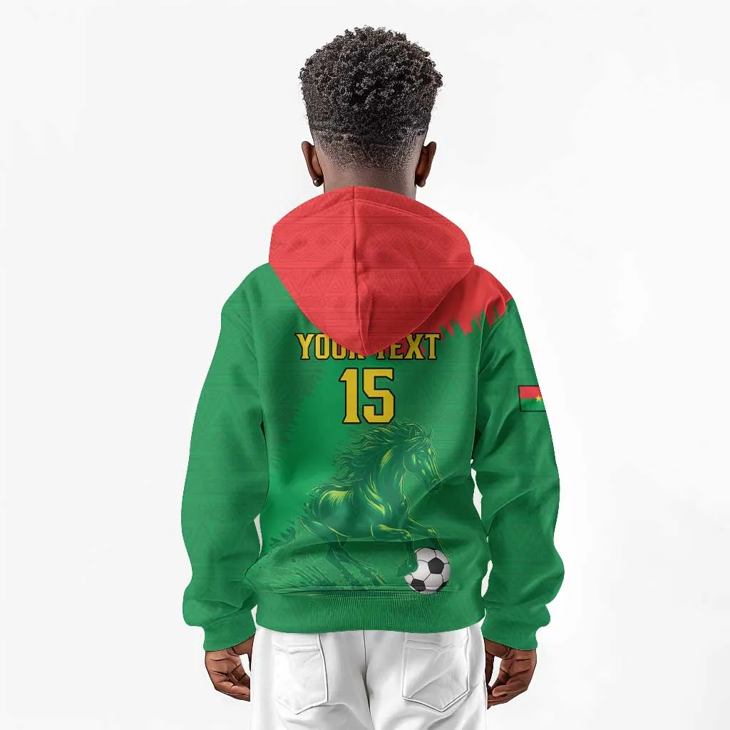 Burkina Faso Football Custom Kid Hoodie Go Stallions LT15