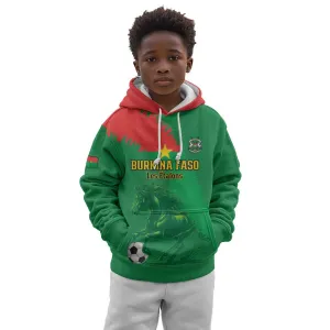 Burkina Faso Football Custom Kid Hoodie Go Stallions LT15
