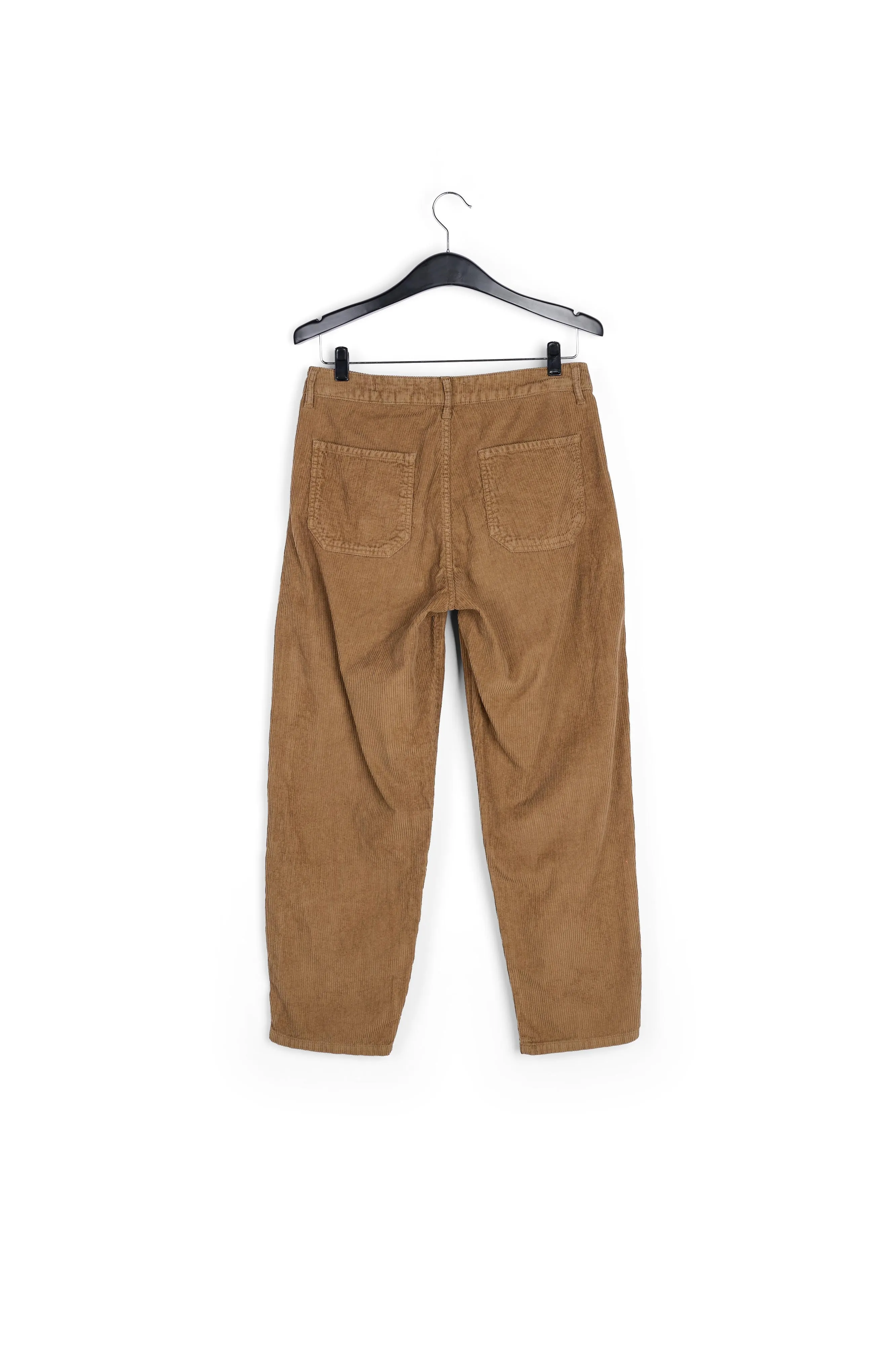 Camel-coloured cotton-corduroy trousers