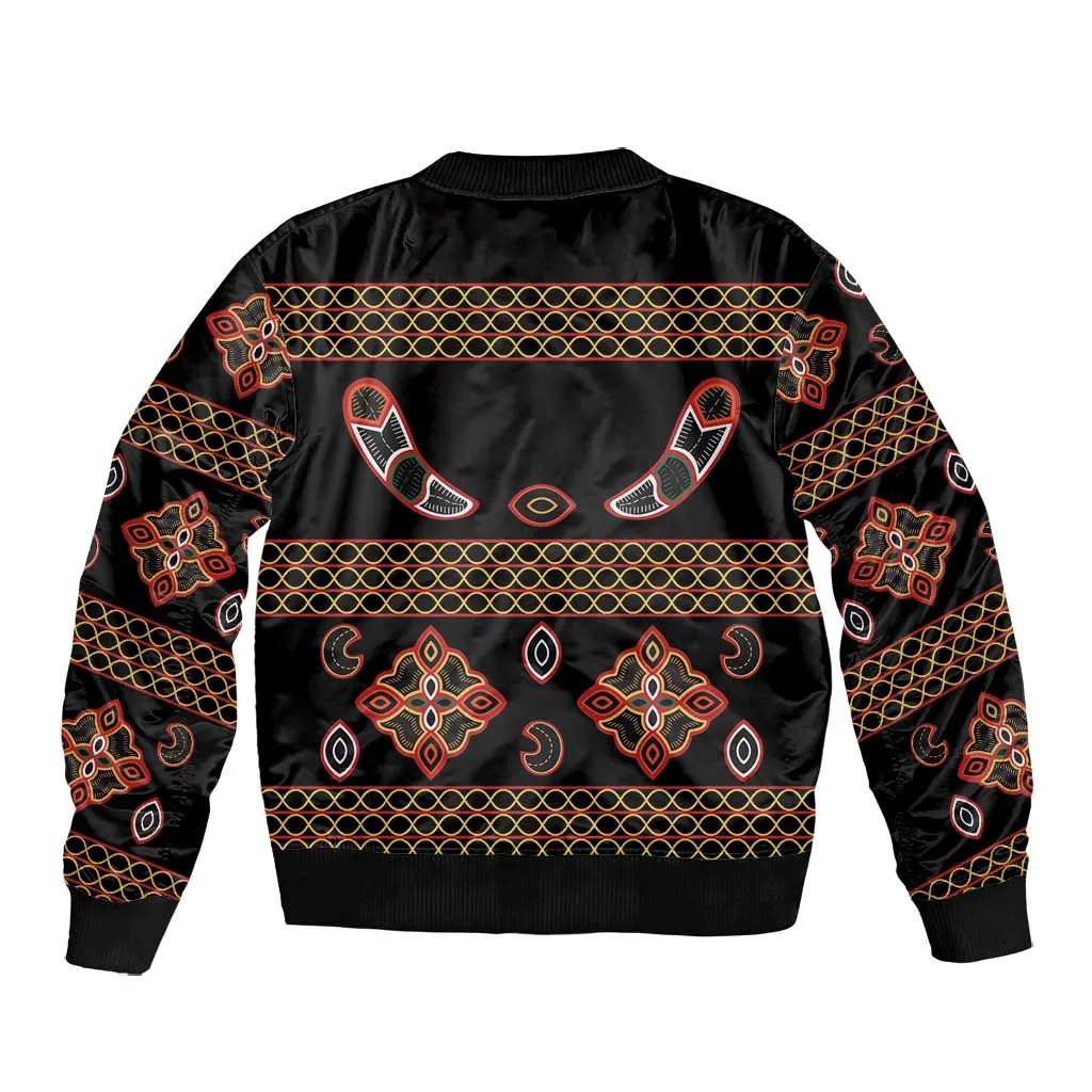 Cameroon Traditional Toghu Pattern Bomber Jacket LT15