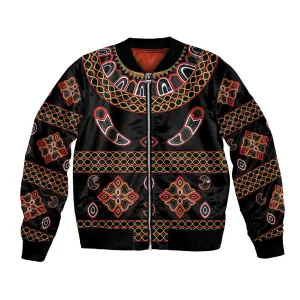 Cameroon Traditional Toghu Pattern Bomber Jacket LT15