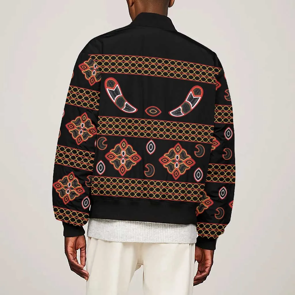 Cameroon Traditional Toghu Pattern Bomber Jacket LT15