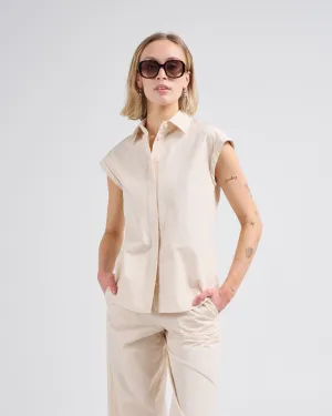cap sleeve fitted shirt