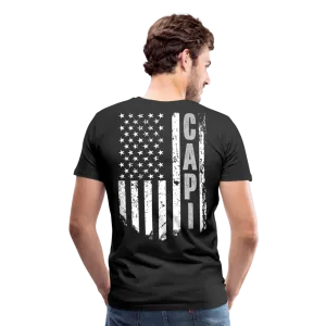 Capi American Flag Men's Premium T-Shirt