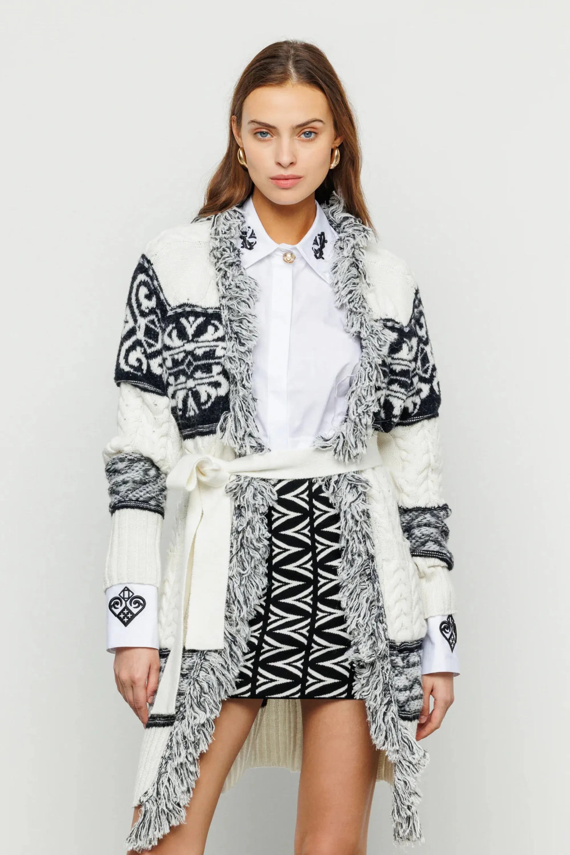 CARDIGAN RAGLAN CON TRECCIA JACQ