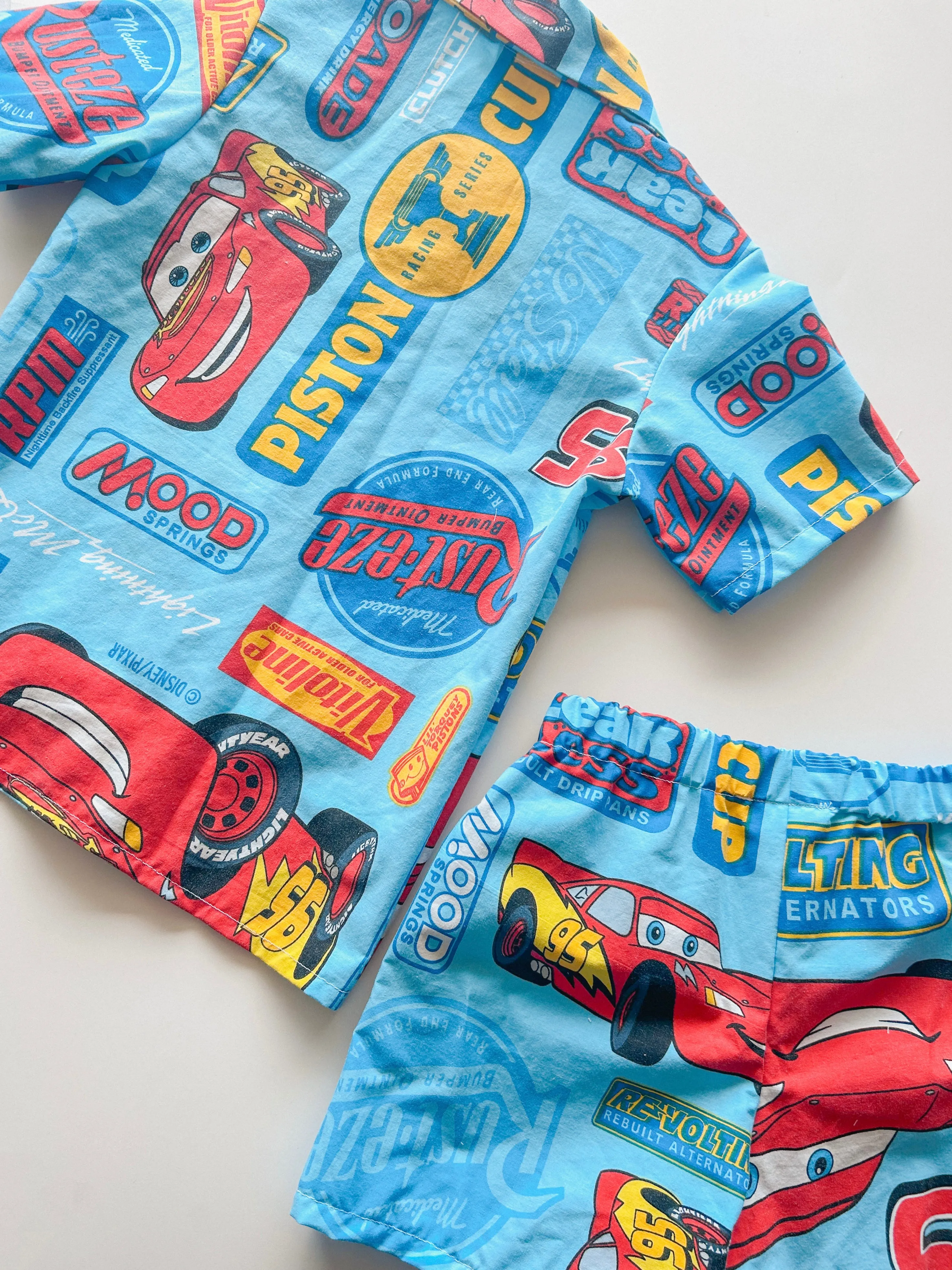 Cars Button Tee & Short Set (5-6T)