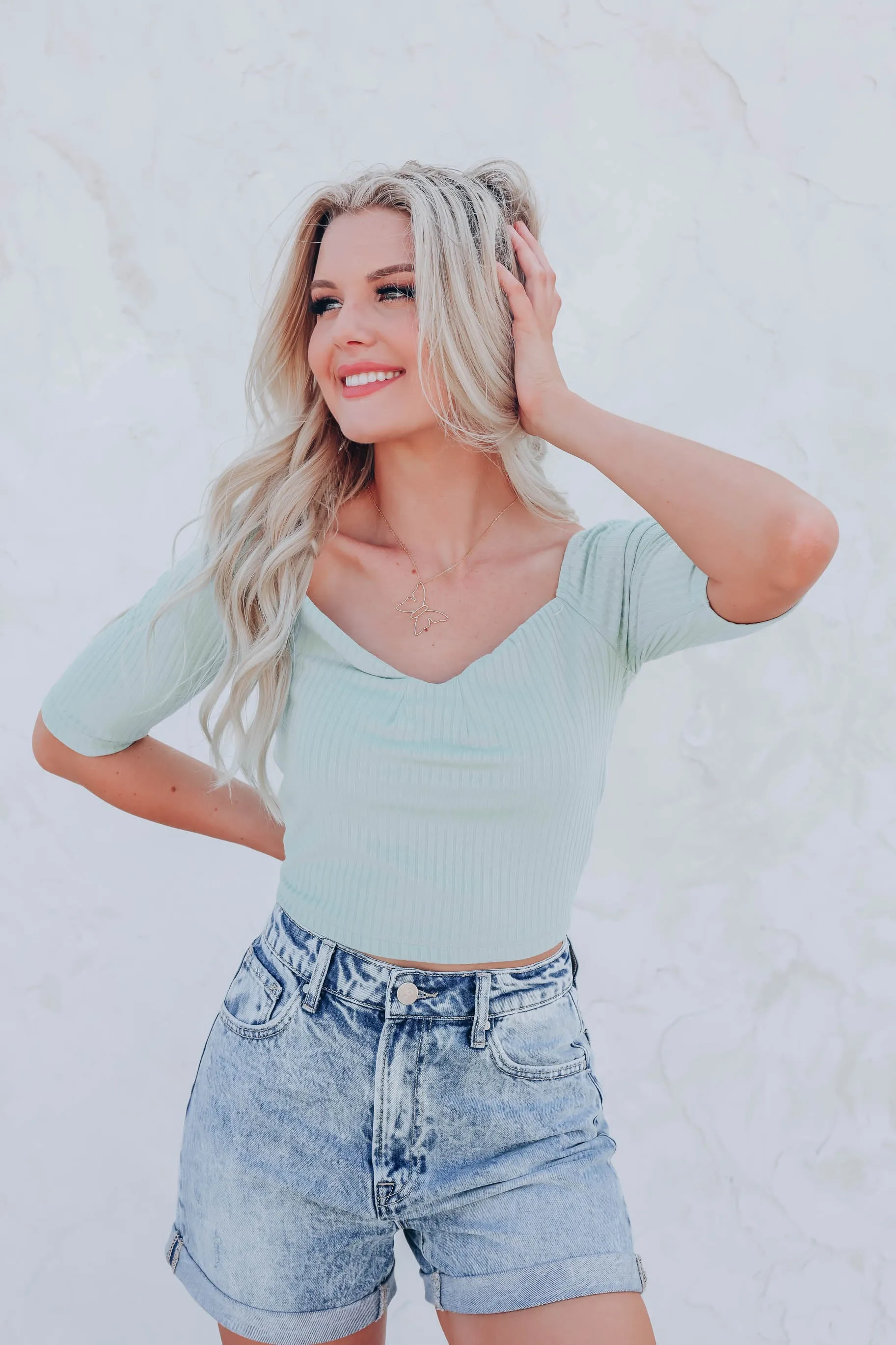 Cerelia Ribbed Crop Top