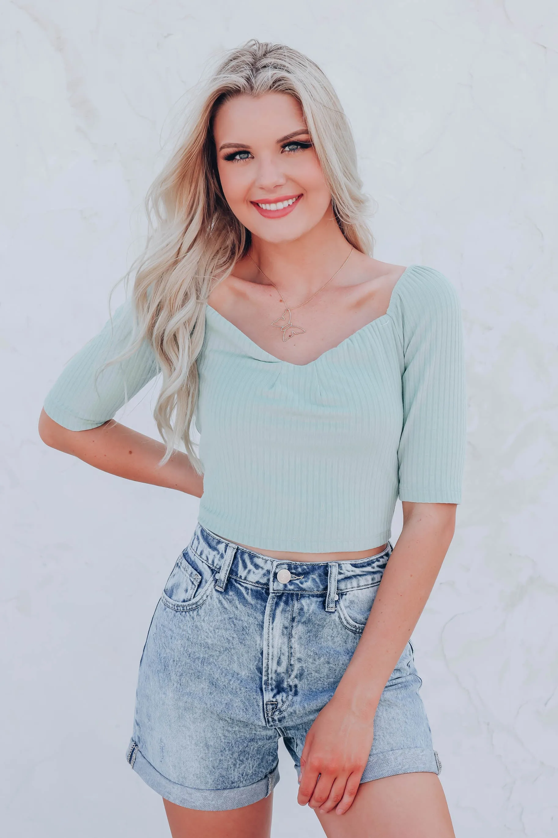 Cerelia Ribbed Crop Top