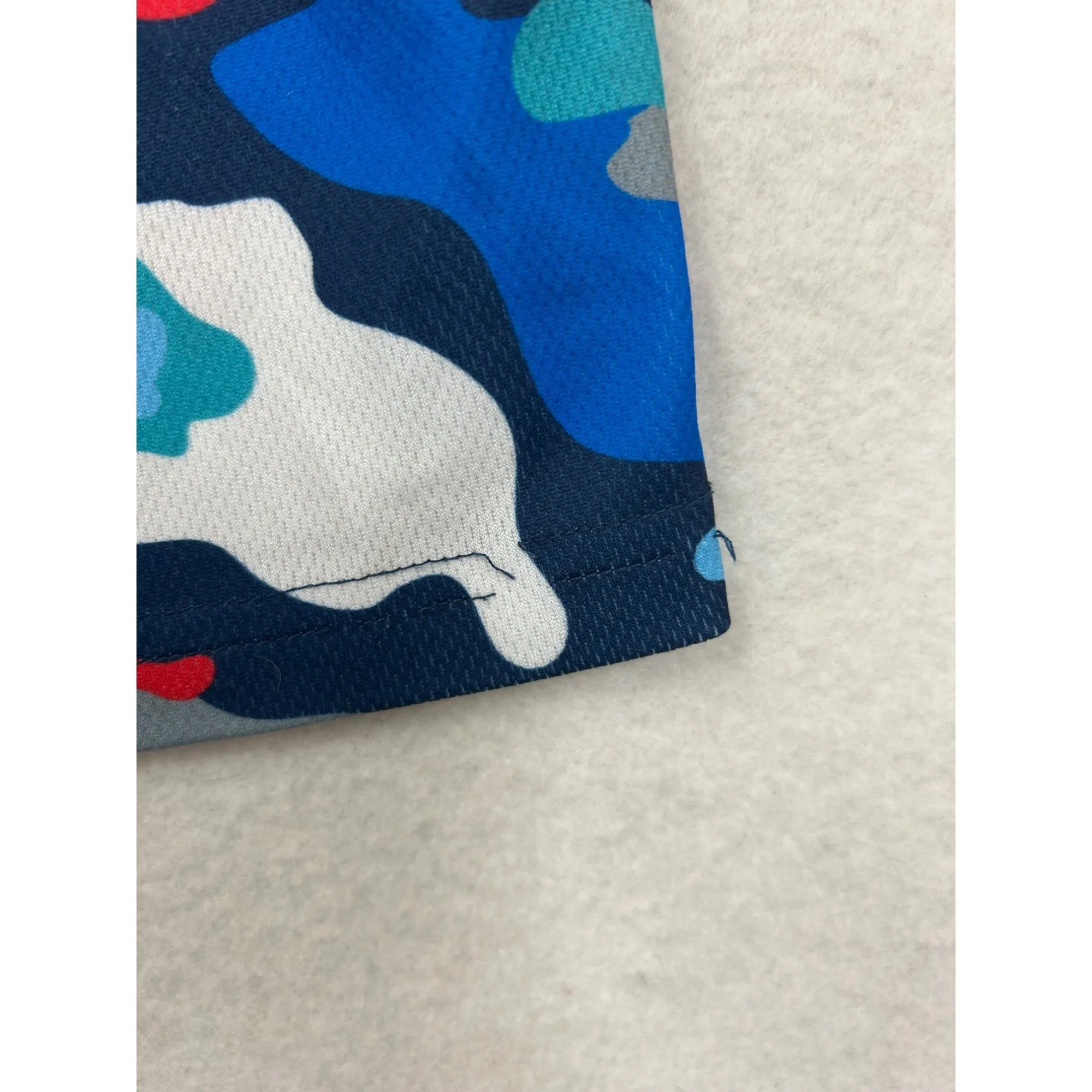 Champion Kids Camo Athletic Shorts Blue/Red/White Mesh #6993
