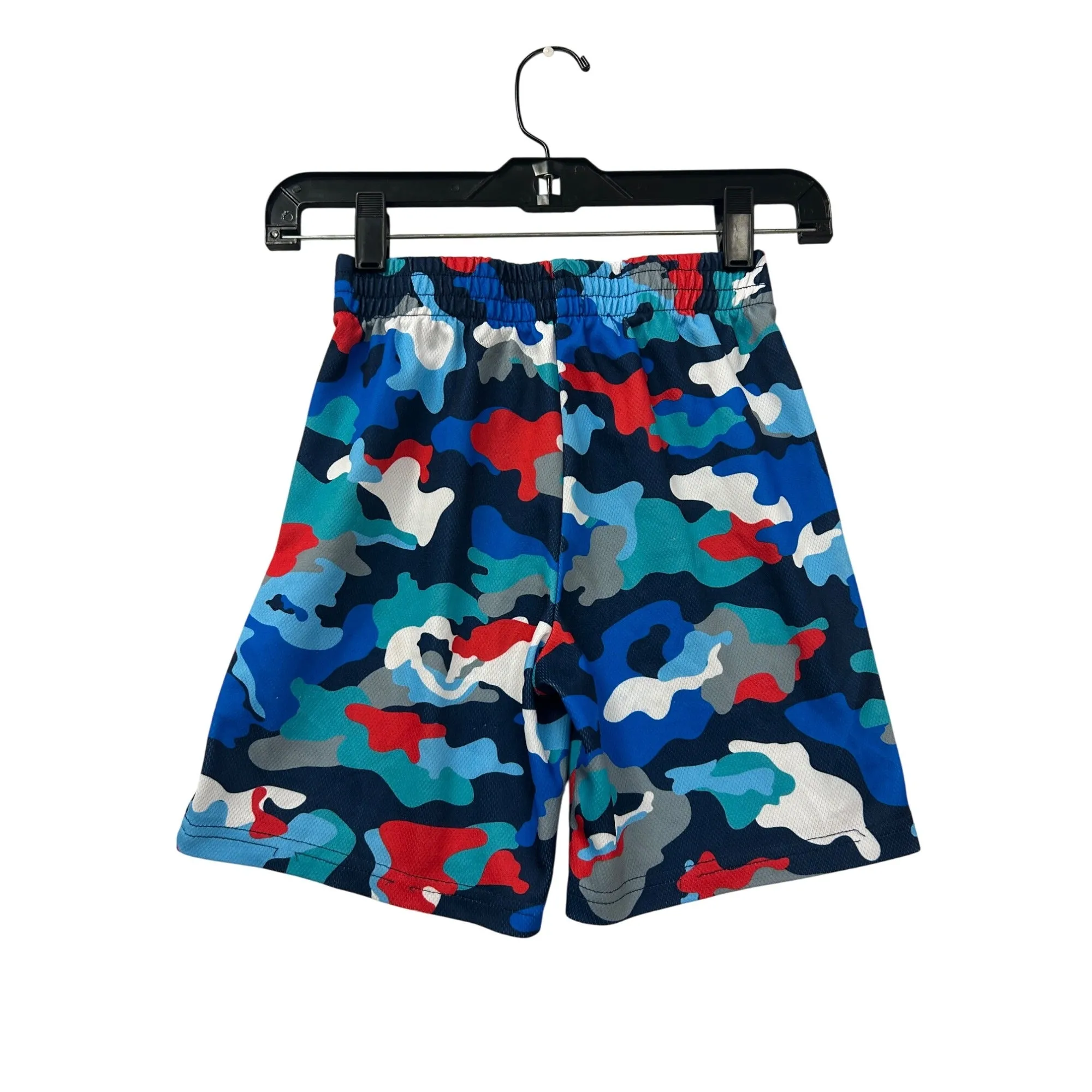 Champion Kids Camo Athletic Shorts Blue/Red/White Mesh #6993