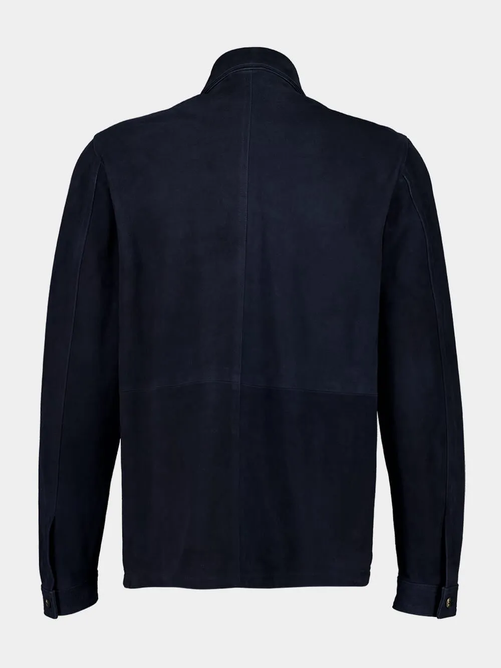 Charcoal Blue Ravi Suede Overshirt