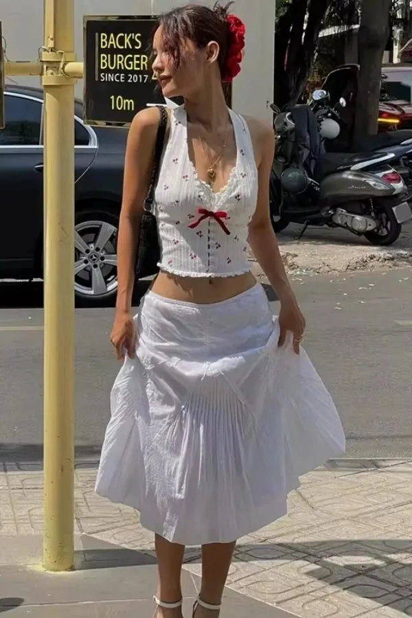 Cherry Blossom Sweetheart Top