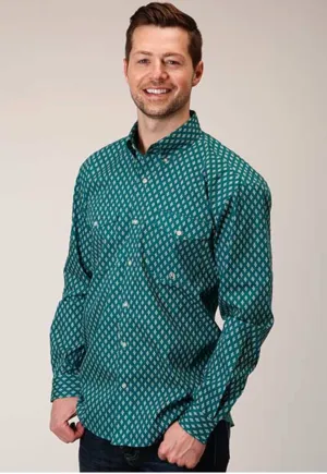 CL03-001-0325-0181 Mens L/S Shirt Roper- Point Diamonds