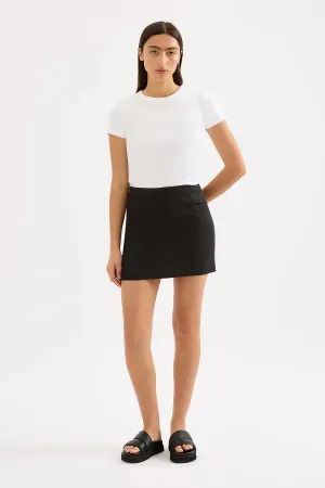 Clio Linen Mini Skirt Black