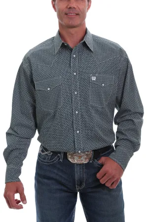 CLMTW1682023 Cinch Shirt MENS L/S Print Snaps Forest