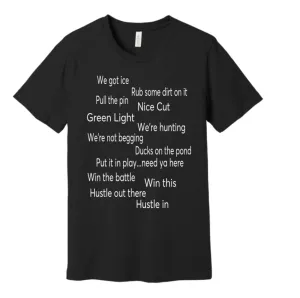 COACH SAYINGS FRONT AND BACK
