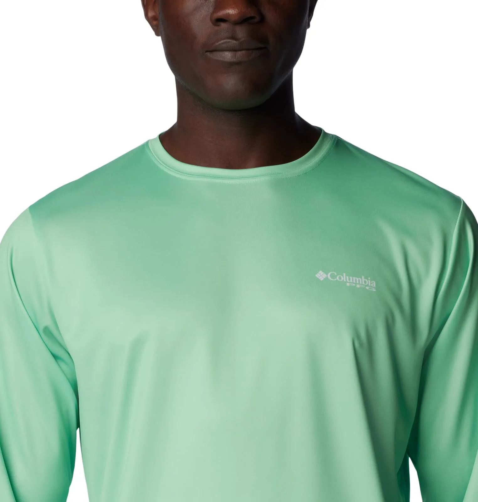 Columbia Men's Terminal Tackle PFG Fish Flag Long Sleeve, Ocean Mint/Ocean Blue Offshore Slam, Large