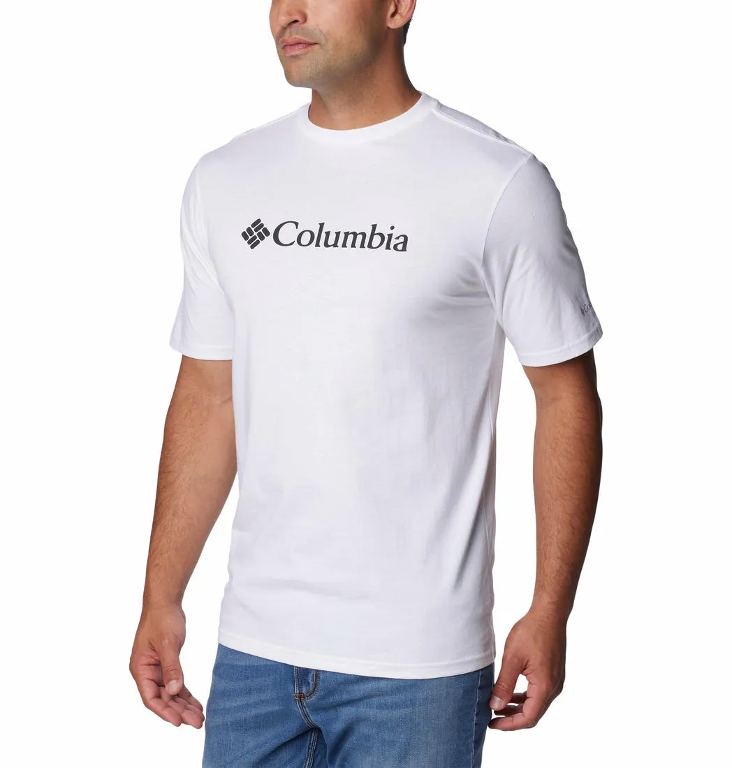 Columbia Mens White CSC Basic Logo Short Sleeve Tshirt