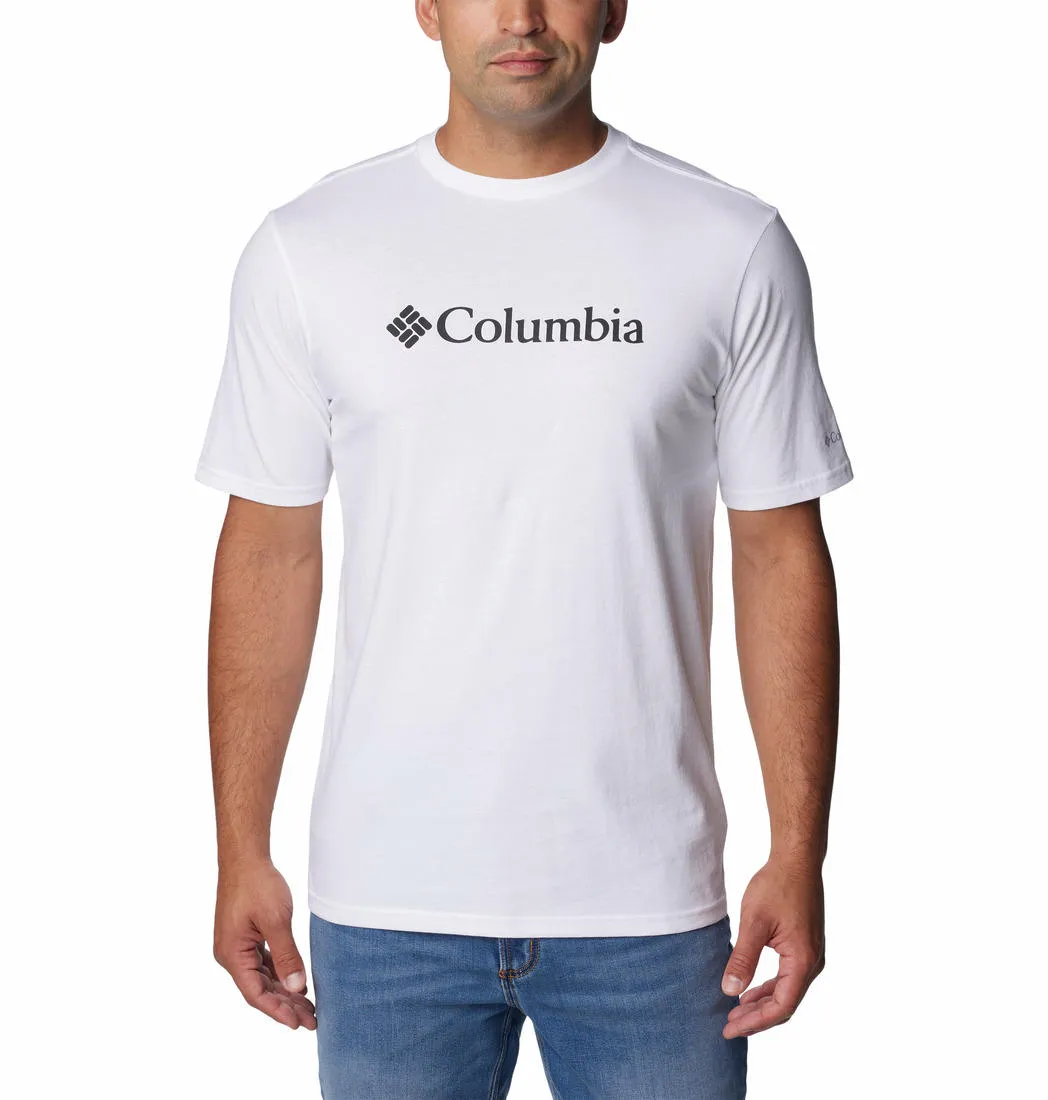 Columbia Mens White CSC Basic Logo Short Sleeve Tshirt