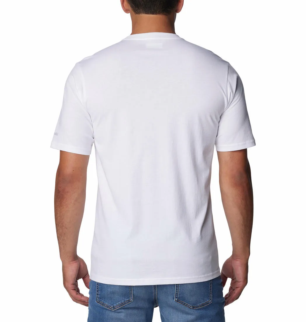 Columbia Mens White CSC Basic Logo Short Sleeve Tshirt