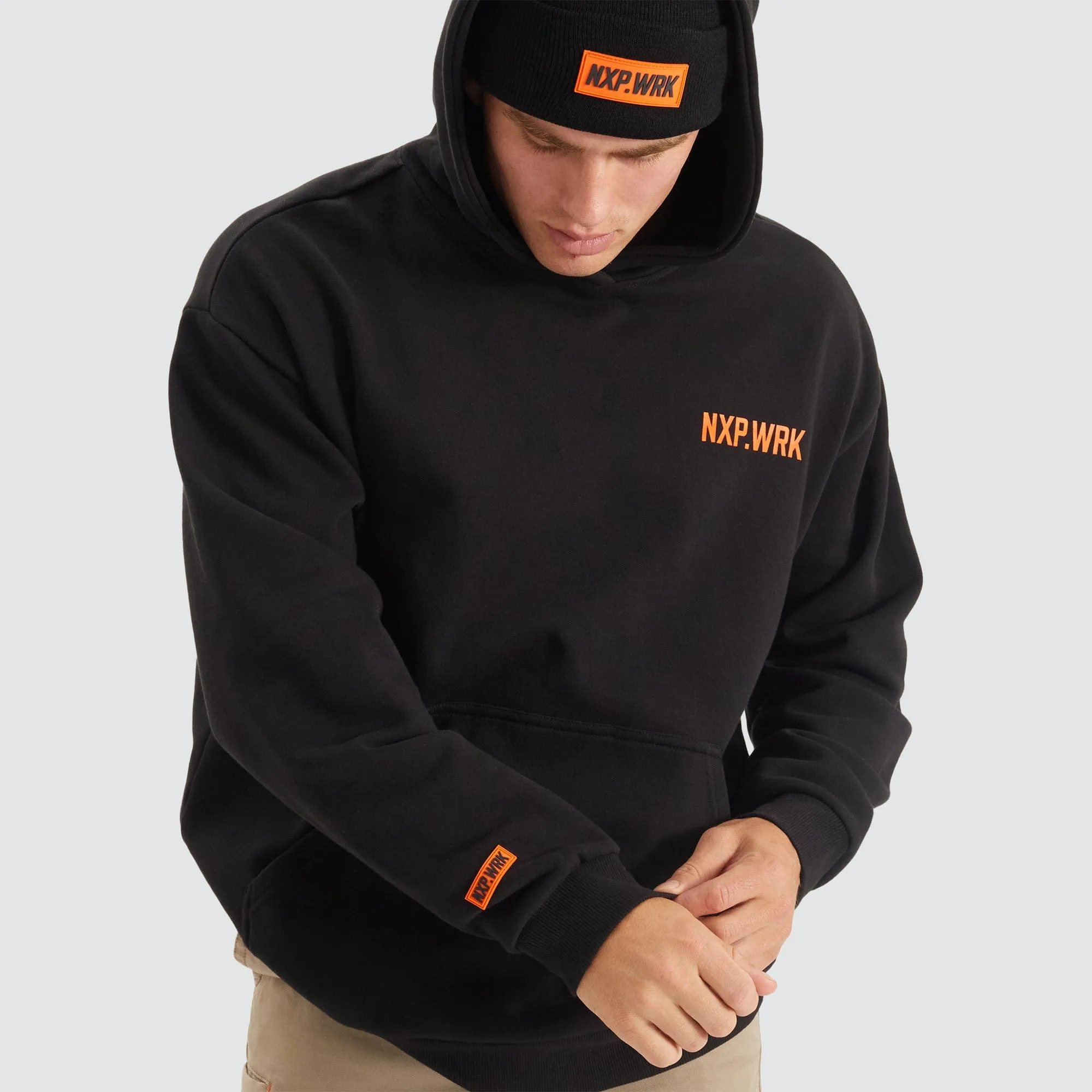 Concept Relaxed Fit Hoodie Solid Black